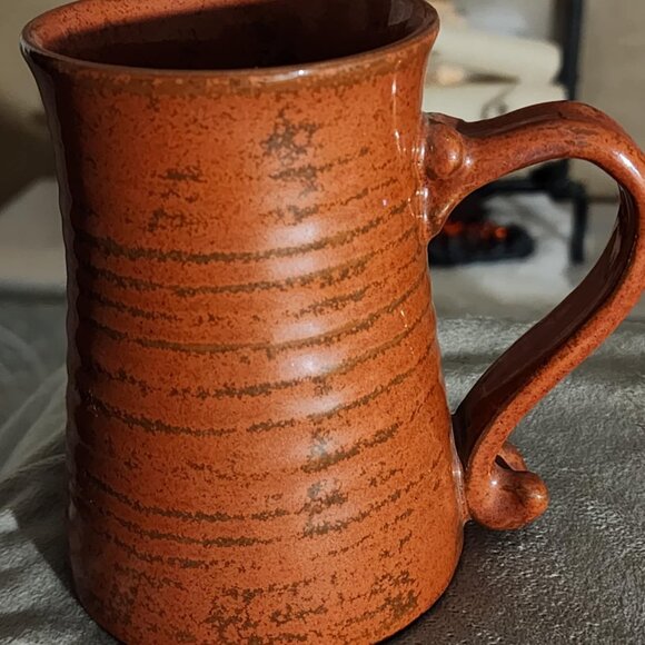 Rustic Vintage Pottery Mug with Big Mouth Face - Picture 8 of 9